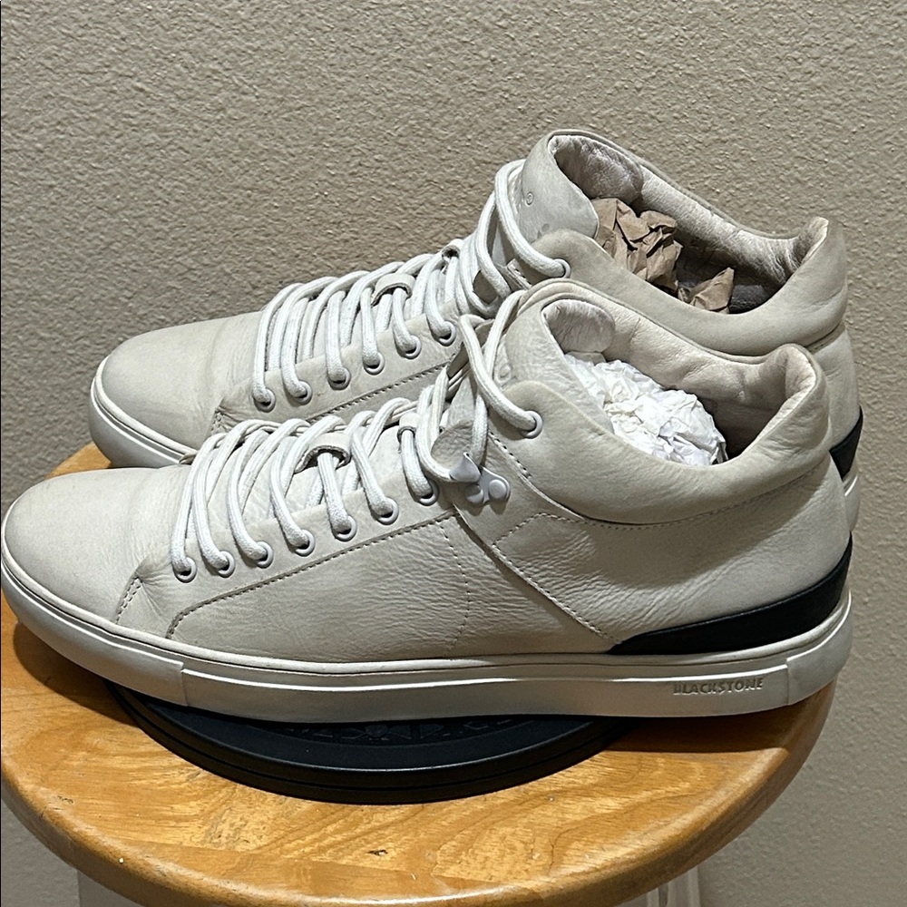 Blackstone PM-57 Windchime Mid Top Leather Sneaker. Size 45 EU 11.5 US - Picture 3 of 7